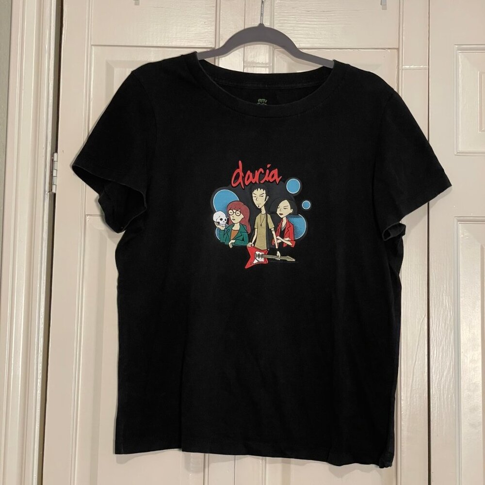 MTV Daria Slim Fit Plus Size T-shirt - 2X - Black - VGUC